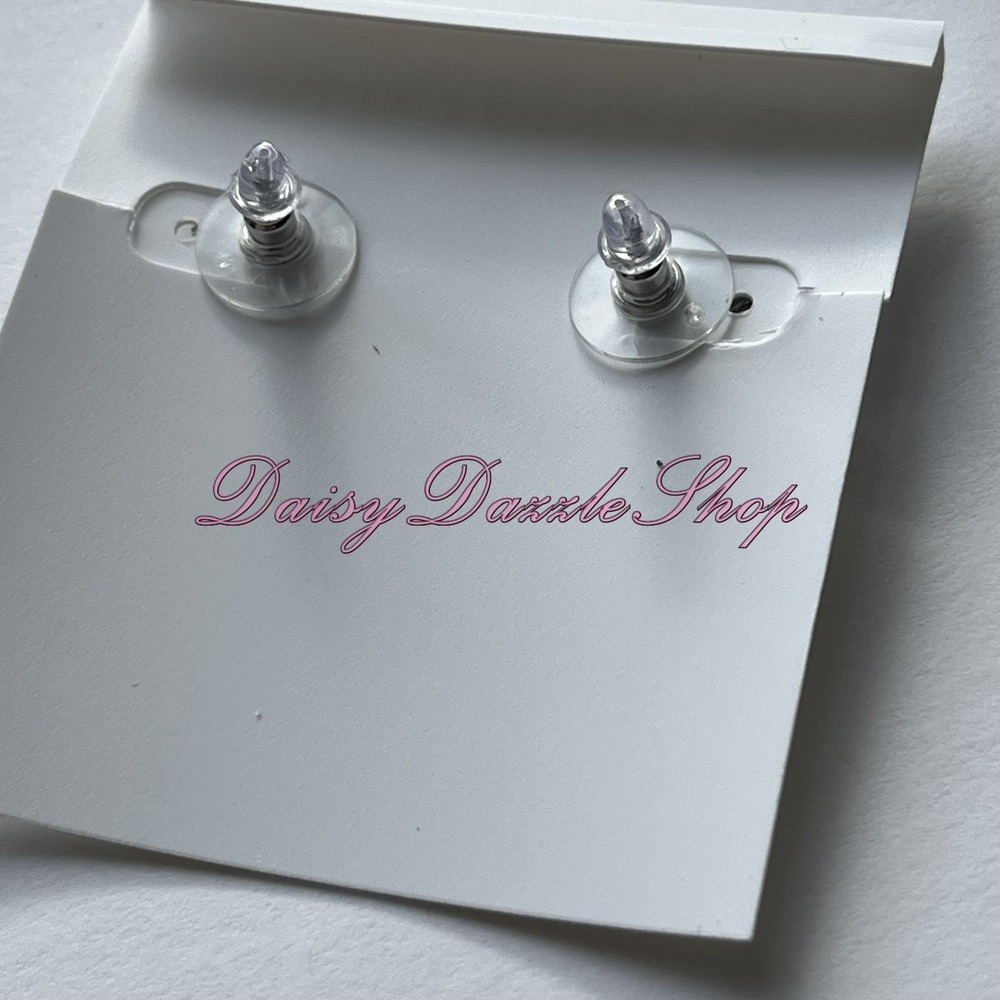 ✨New Kendra Scott x Dolly Parton Ari Heart Earrings Silver Pink Drusy🩷 - Picture 3 of 7